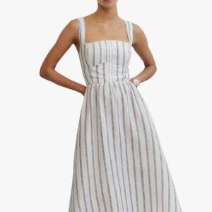 Reformation Tagliatelle Linen Dress